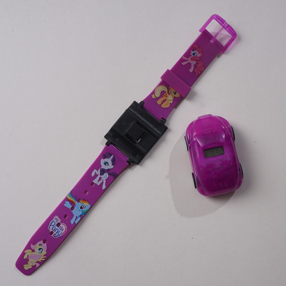 KIDS CHARACTER WRIST WATCH WITH CAR LIGHT AND MUSIC