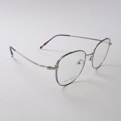 Purple Shade Silver Metal Optical Frame For Men & Women