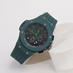Men Casual Watch Green Dial with Green Strap