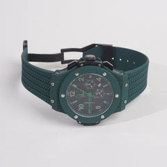 Men Casual Watch Green Dial with Green Strap