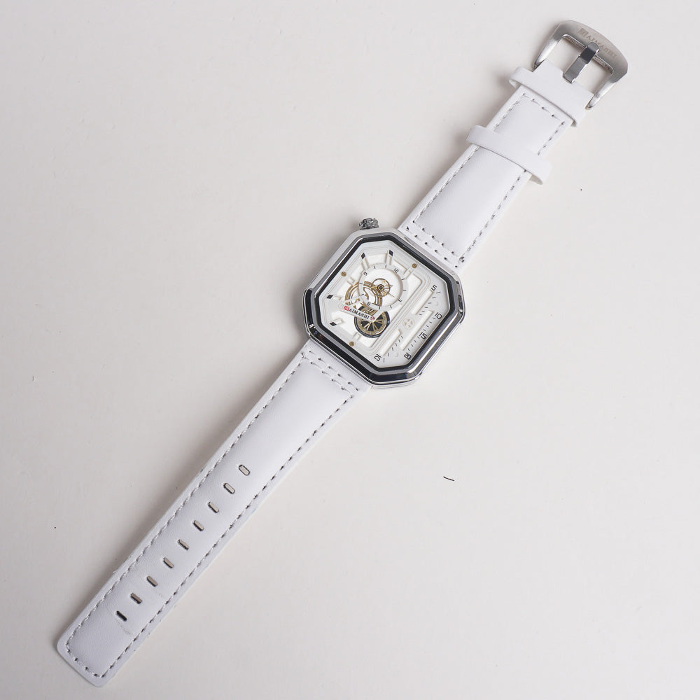 Men Maimashi Watch White Dial with White Strap