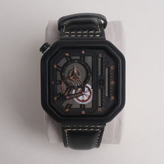 Men Maimashi Watch Black Dial With Black Strap