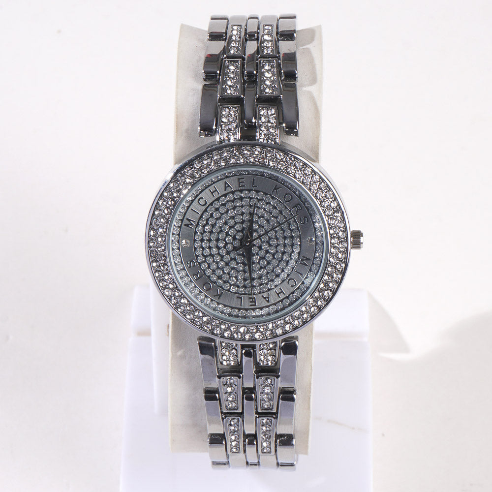 Women Chain Wrist Watch MK Silver