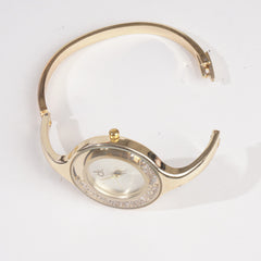 Women Kara Wrist Watch CK Golden With White Dial