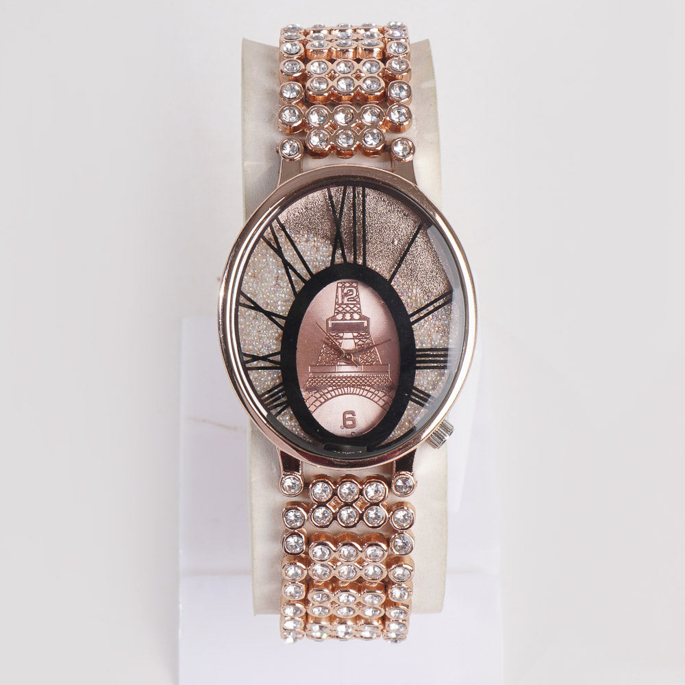 Women Chain Wrist Watch Rosegold