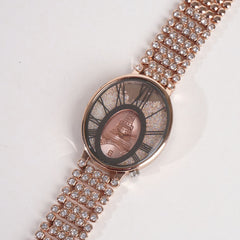 Women Chain Wrist Watch Rosegold