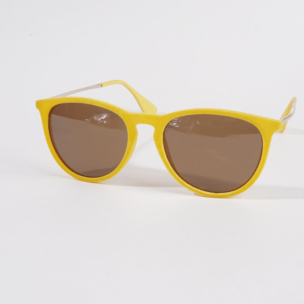 Yellow Velvet Shade Frame Sunglasses for Men & Women