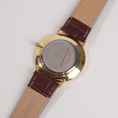 Wrist Watch For Men & Women Maroon-Golden
