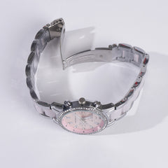 Women Chain Wrist Watch MK Rosegold Purple