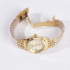 Women Chain Wrist Watch Golden R1