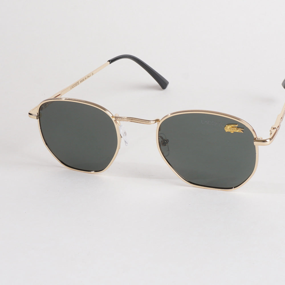 Golden Frame Sunglasses with Green Shade