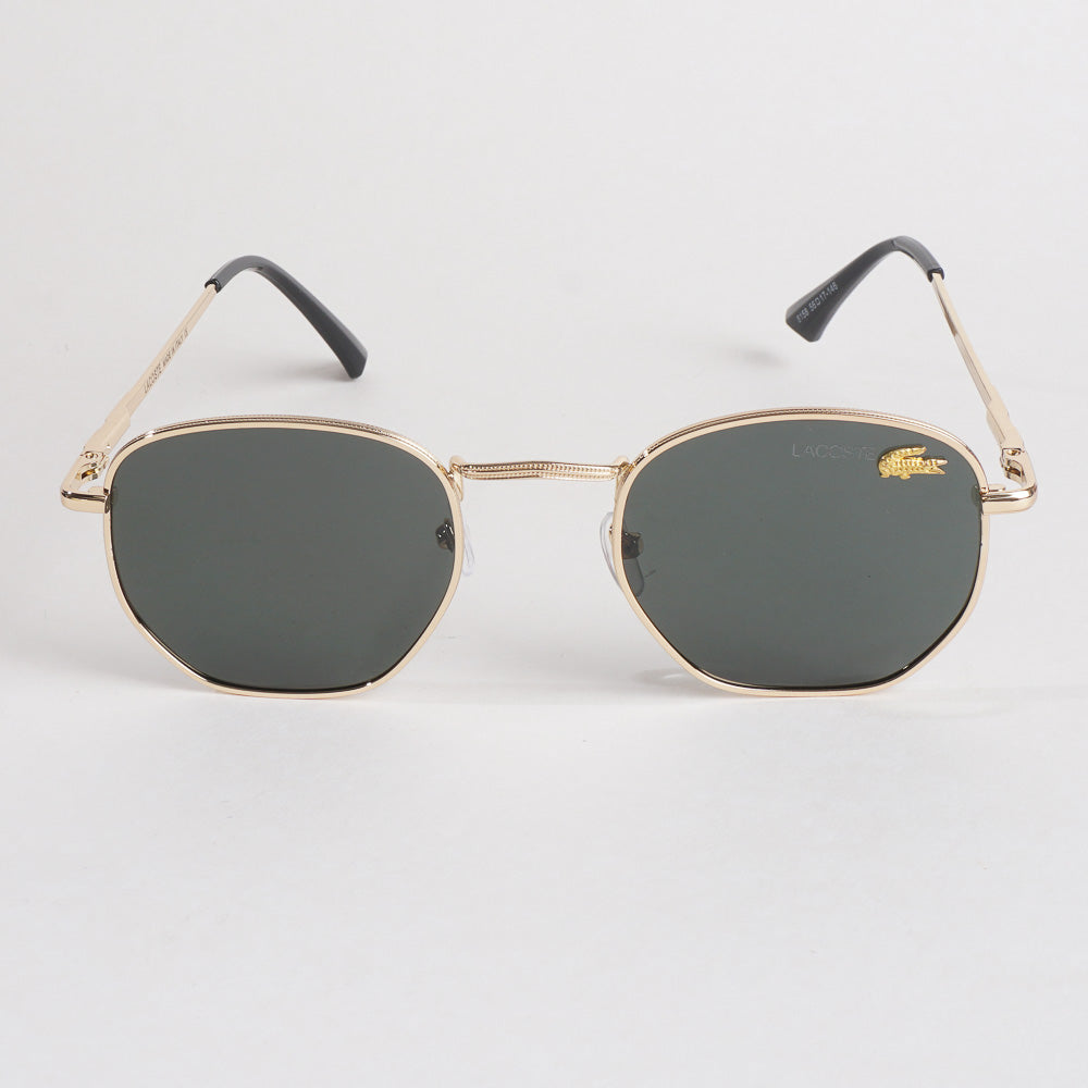 Golden Frame Sunglasses with Green Shade