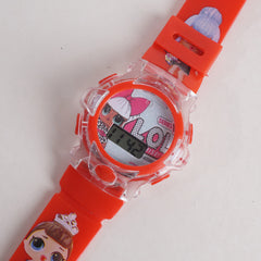 Kids Red Character Digital Watch