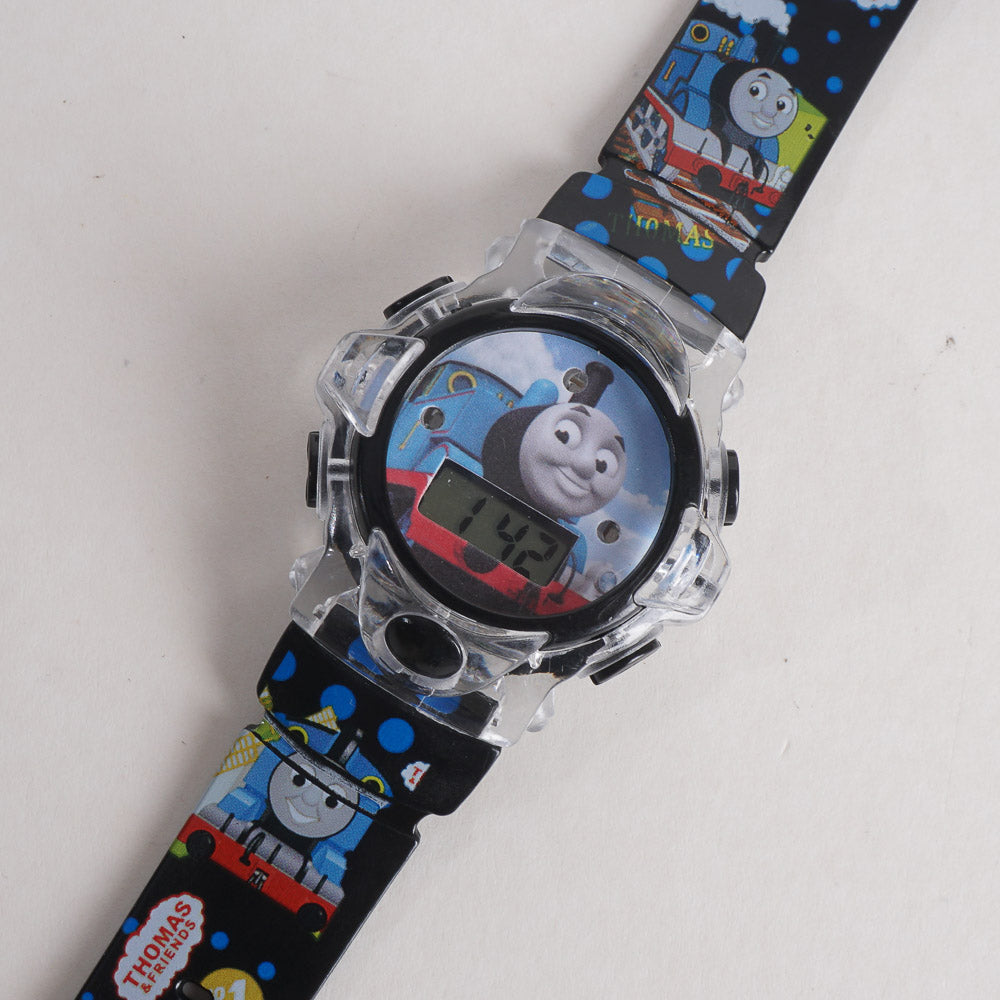 Kids Black Character Digital Watch