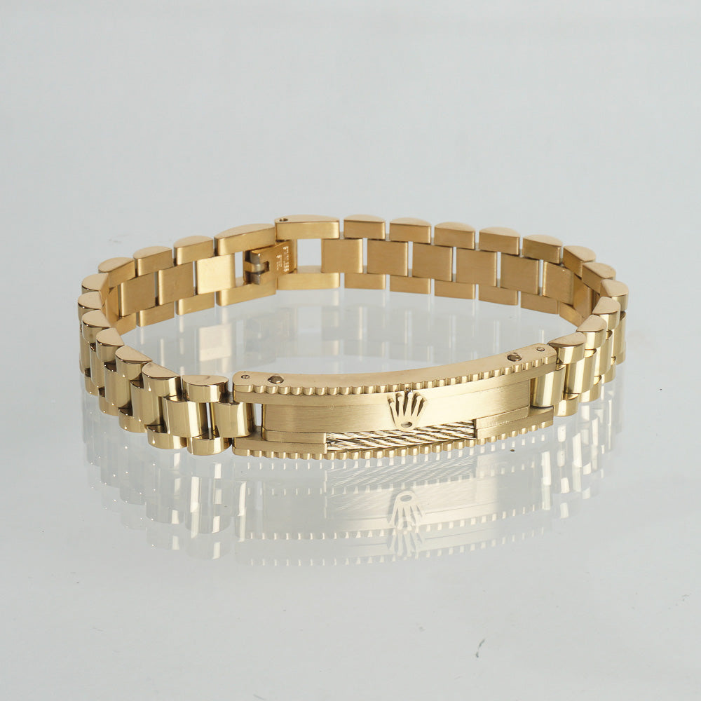 Mens Golden Chain Bracelet R