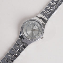 Women Stylish Chain Wrist Watch Silver Dial