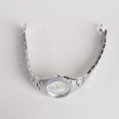 Women Stylish Chain Wrist Watch Silver Dial