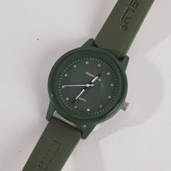 Comely Women Band Wrist Watch Green
