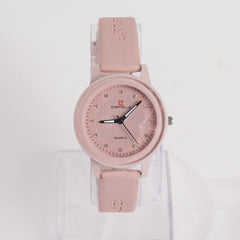 Comely Women Band Wrist Watch Pink