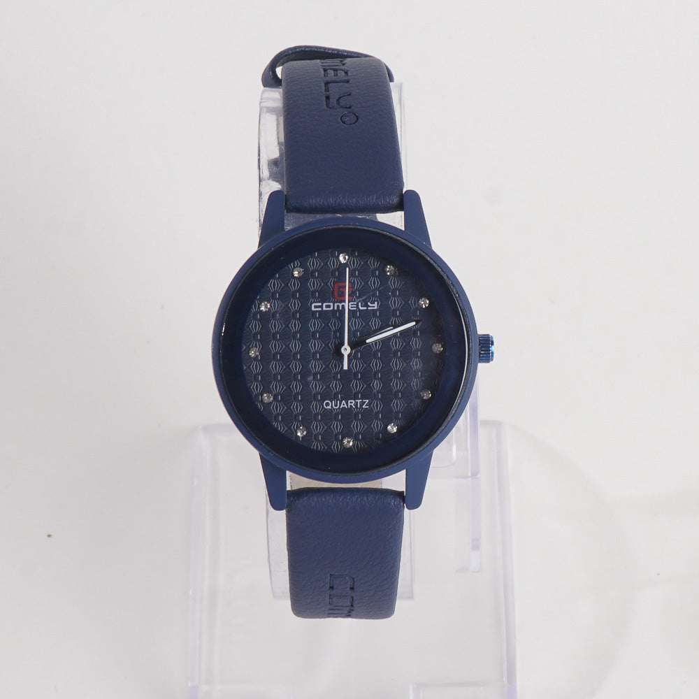 Comely Women Band Wrist Watch Blue