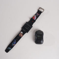 KIDS CHARACTER WRIST WATCH WITH CAR LIGHT AND MUSIC