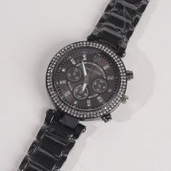 Women Chain Wrist Watch MK Black