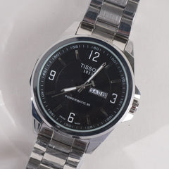 Silver Black Dial TBS-T Chain Watch