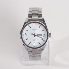 Silver White Dial TBS-T Chain Watch