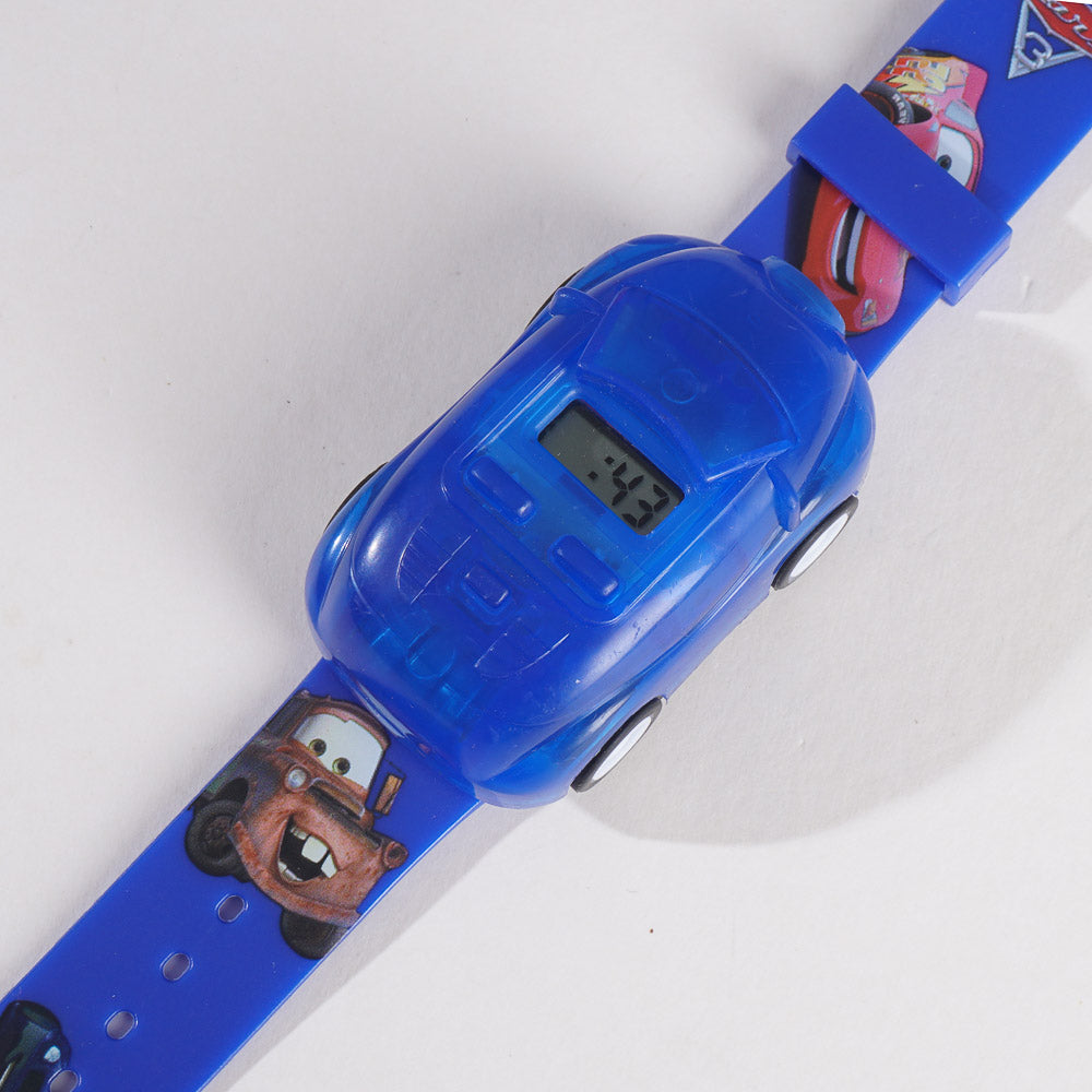 KIDS CHARACTER WRIST WATCH WITH CAR LIGHT AND MUSIC