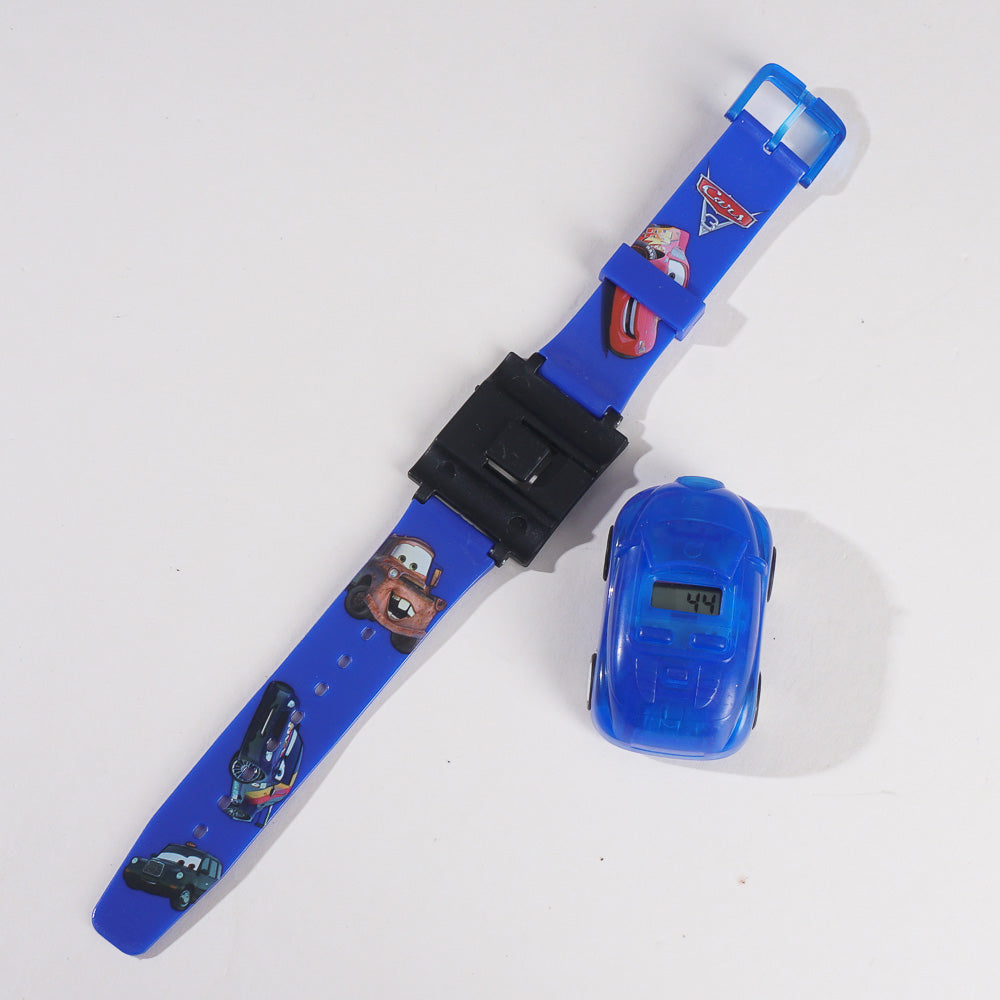 KIDS CHARACTER WRIST WATCH WITH CAR LIGHT AND MUSIC