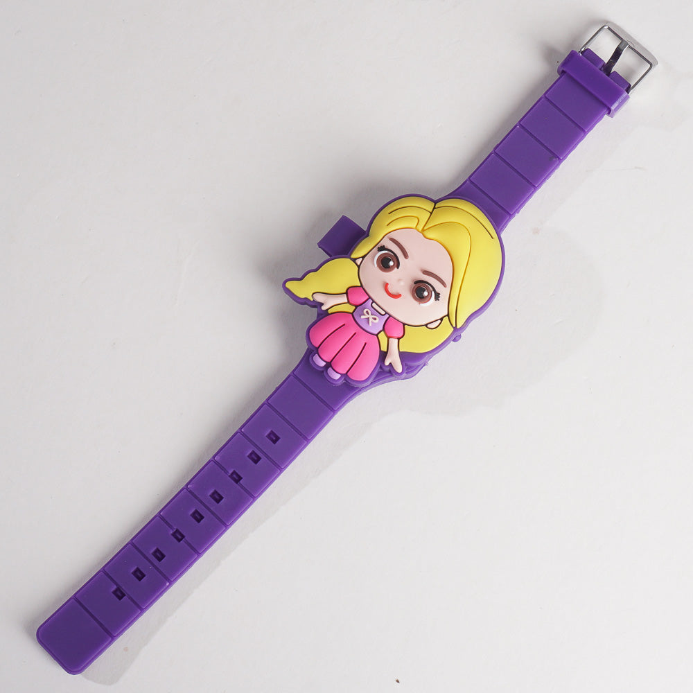 Kids Character Digital Watch Purple