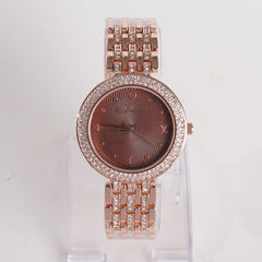 Women Stylish Chain Wrist Watch Rosegold