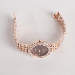 Women Stylish Chain Wrist Watch Rosegold