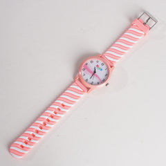 Rubber Strap Fashion Dial Wrist Watch Orange