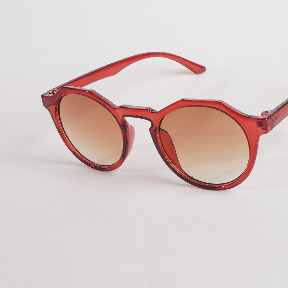 KIDS Sunglasses Red Frame With Brown Shade
