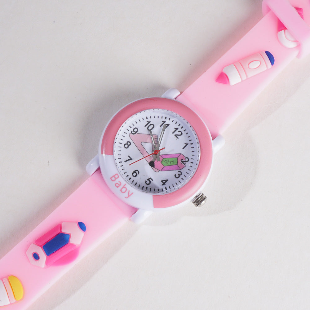 Kids Analog Wrist Watch Light Pink