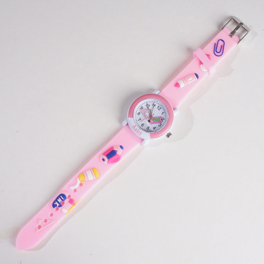 Kids Analog Wrist Watch Light Pink