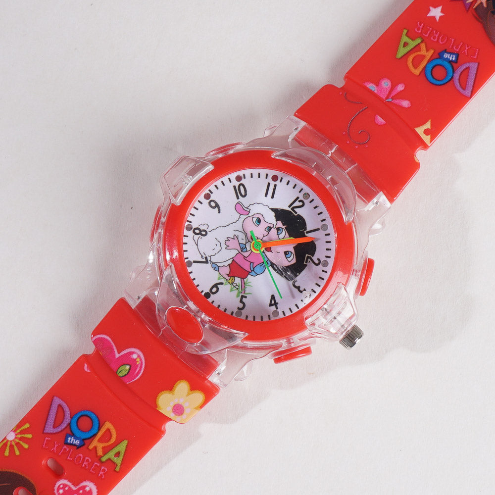 Kids Red Character Analog Watch