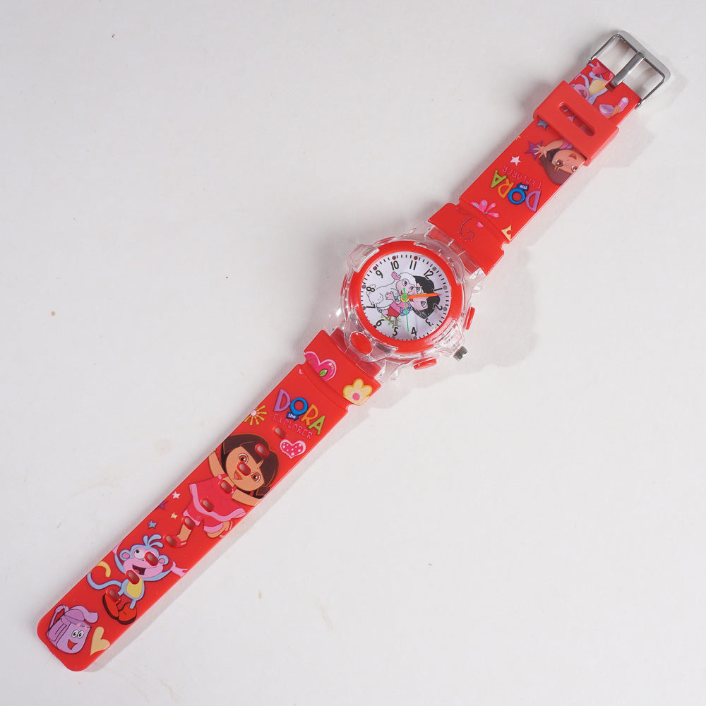 Kids Red Character Analog Watch