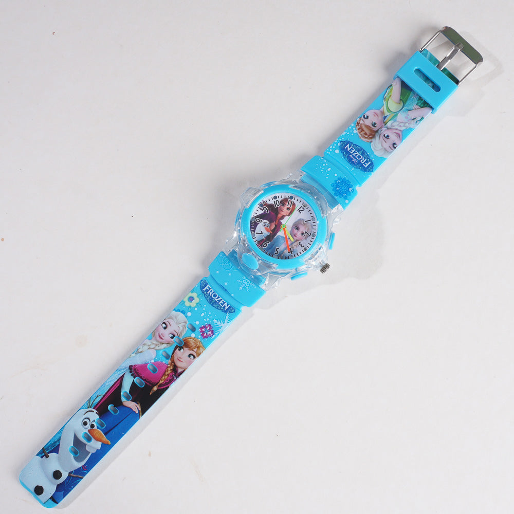 Kids Light Blue Character Analog Watch