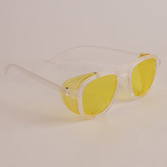 KIDS Sunglasses White Frame Yellow Shade 1