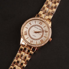 Women Chain Wrist Watch Rosegold MK