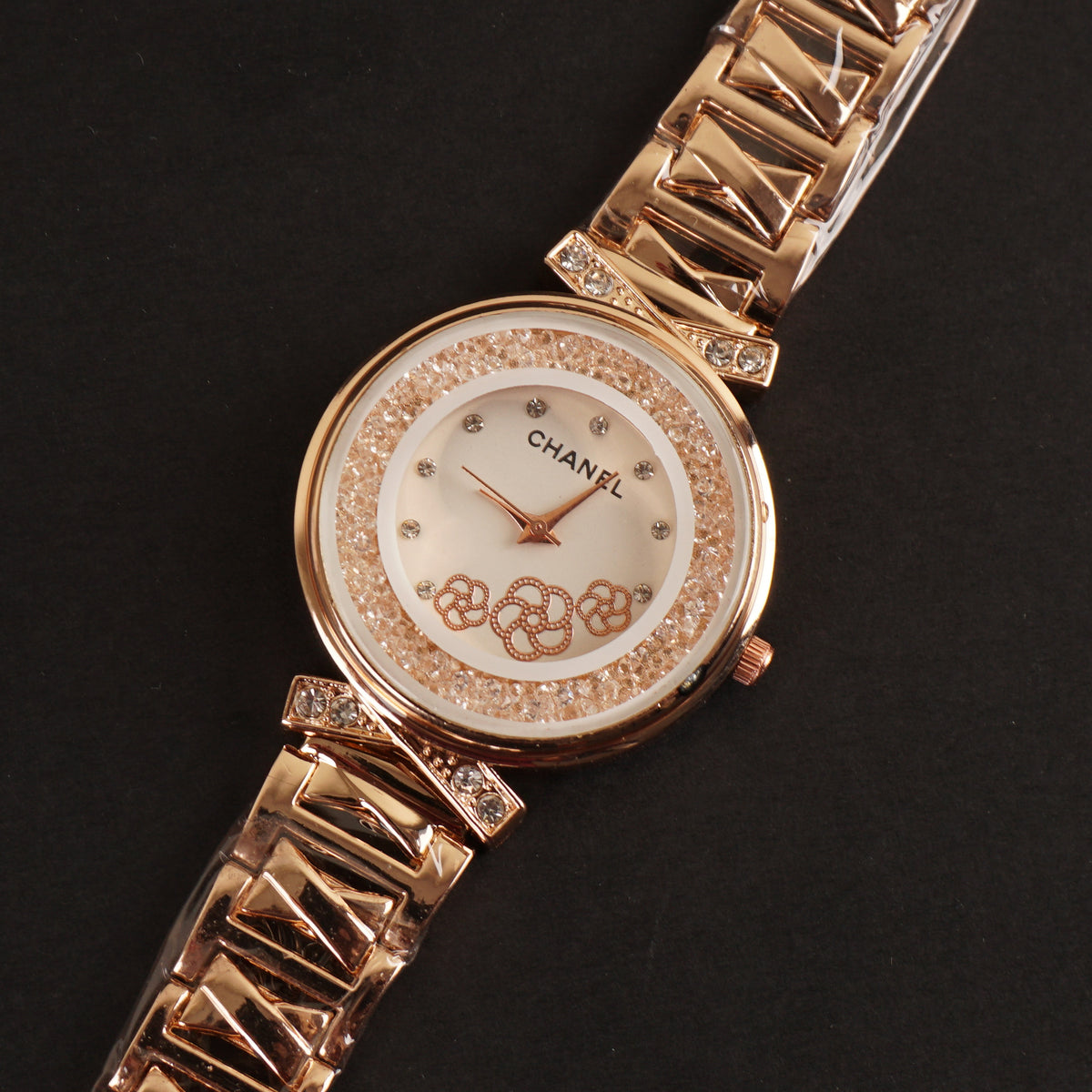 Women Chain Wrist Watch Rosegold C