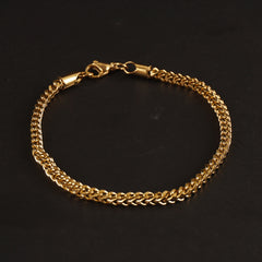 Mens Golden Chain Bracelet