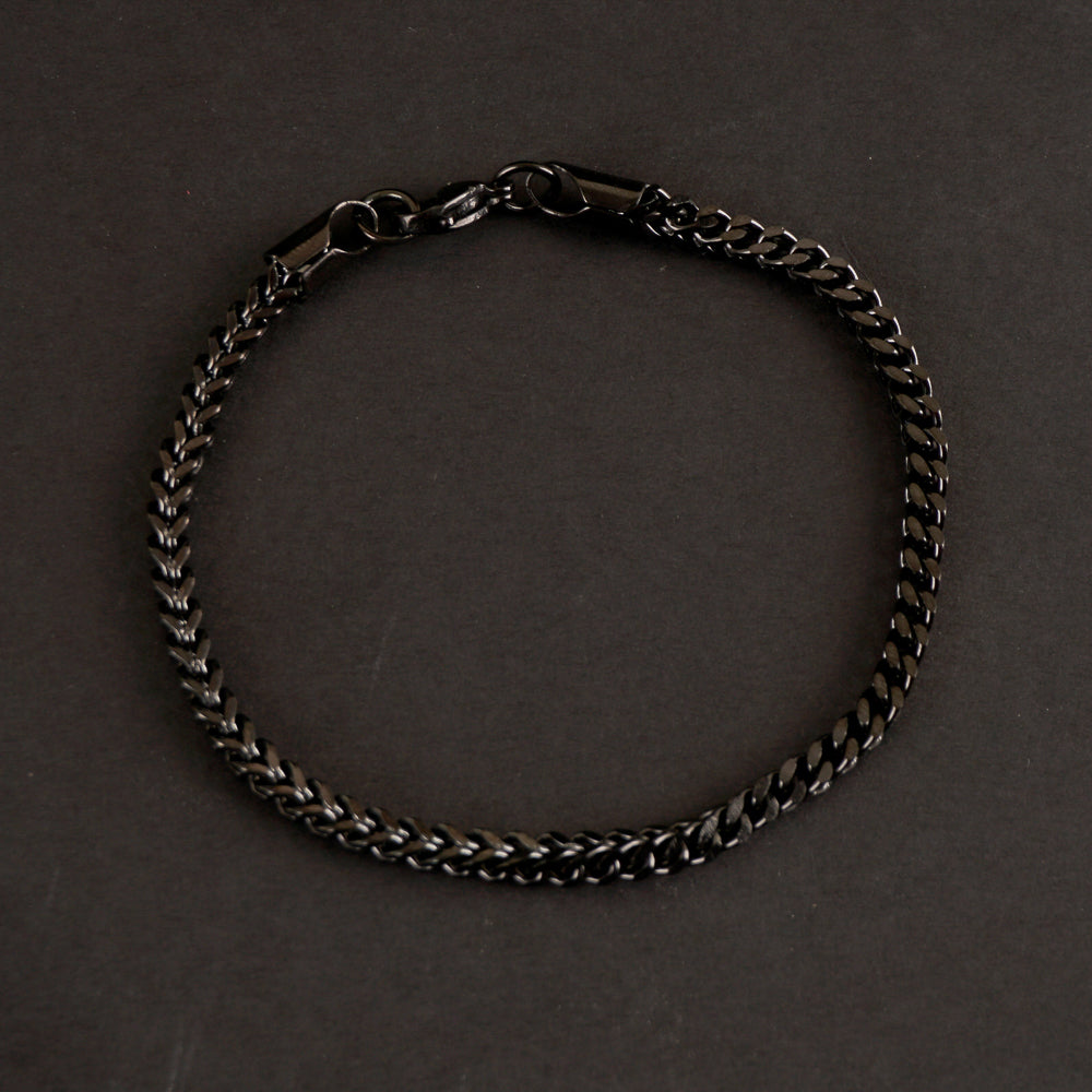 Mens Black Chain Bracelet