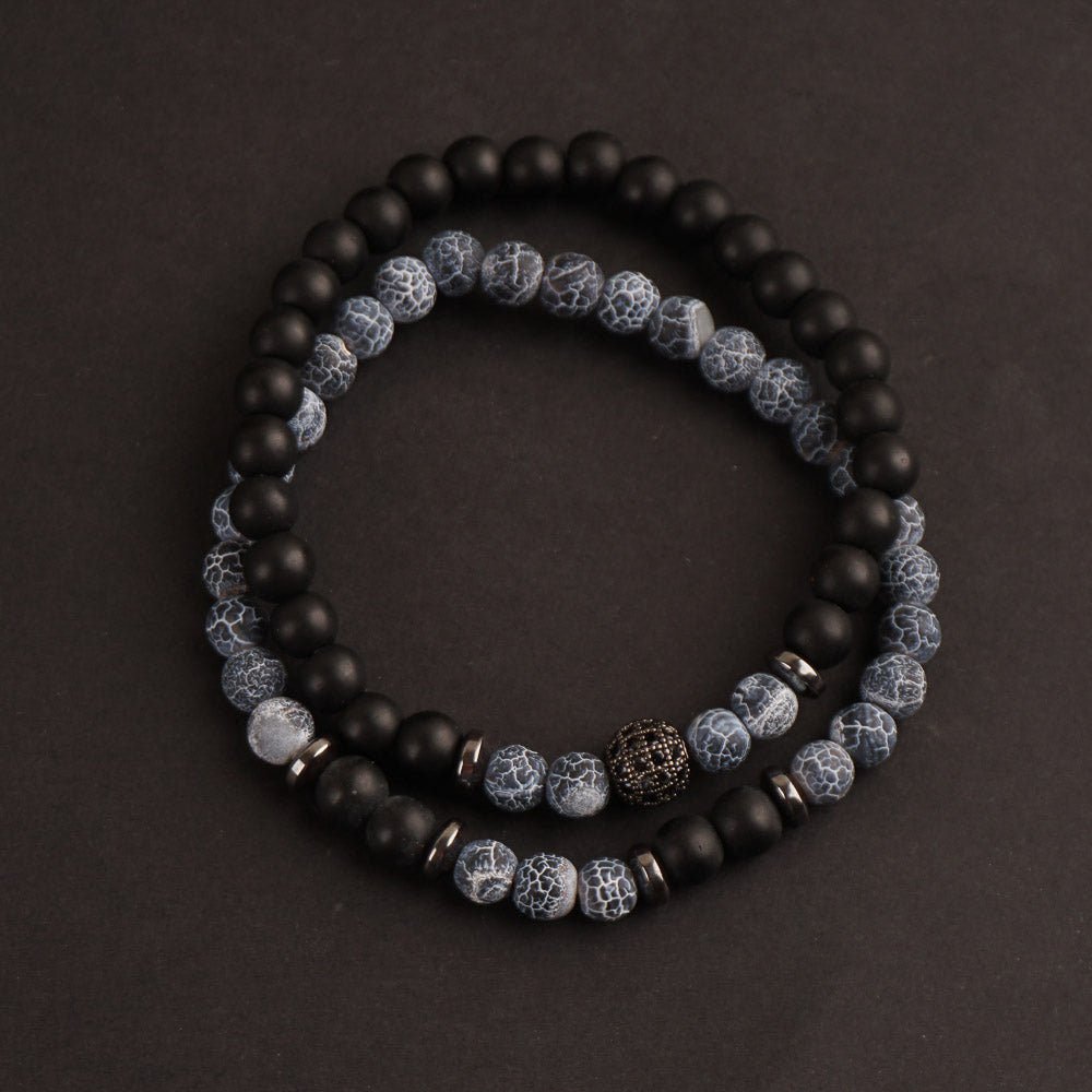 2pcs set 20185 beads Stone Bracelet