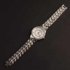 Women Chain Wrist Watch Silver White MK