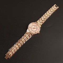 Women Chain Wrist Watch Rosegold Pink MK