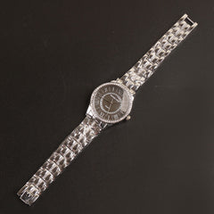 Women Chain Wrist Watch Silver MK
