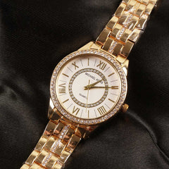 Women Chain Wrist Watch Golden MK